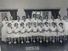1939 Columbine No.64 State Meeting Women Group Photo Matching Dresses  VTG 8x10