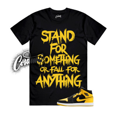 1 New Love Black Varsity Maize Yellow White 2025 T Shirt Match Match STAND