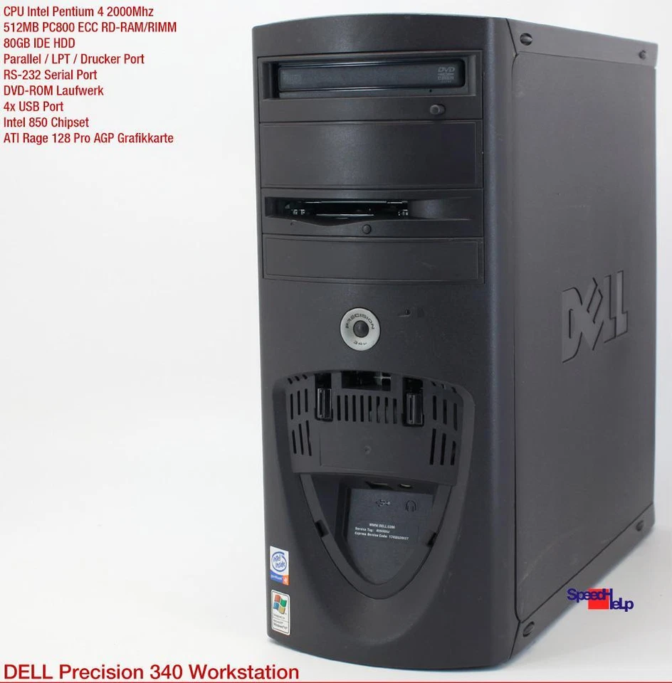 Profi Workstation Dell Precision Ws 340 512Mb Rdram Computer Pc Server Ati Rage - Image 2 of 4