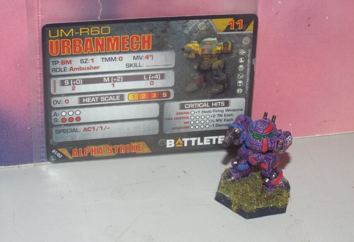 BATTLETECH URBANMECH MECH [MARIK MILITIA] (CATALYST, PLASTIC, PAINTED