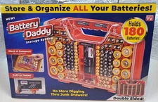 180 Battery Daddy Storage System Caddy Organizer with Case and Tester.