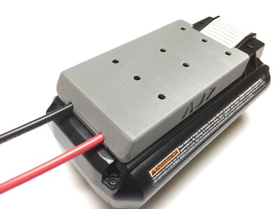 Grey 10AWG Adapter for 40V Ryobi lithium-ion battery dock power connector wire