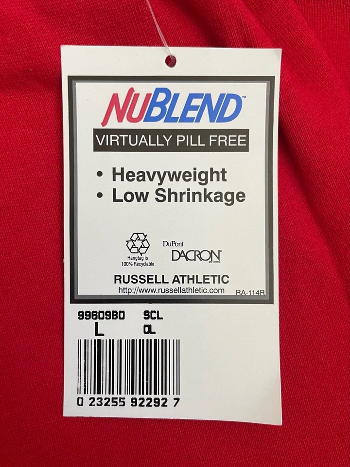 Pantalones deportivos Russell vintage talla juvenil grande stock muerto nuevos con etiquetas años 90 hechos en EE. UU. Foto 3 de 4