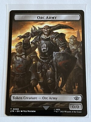 mtg lotr orc cards Lord Deck Orc Army Token 5 MTG