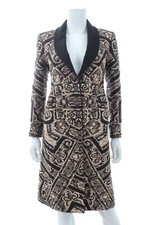 Etro Cotton-blend Jacquard Coat / Beige, Black / Rrp: £1,780.00