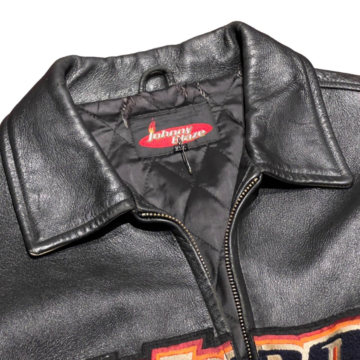 Vintage 90s Johnny Blaze Leather Bomber Hip Hop Jacket Wu Vintage 90s Johnny Blaze Leather Bomber Hip Hop Jacket Wu