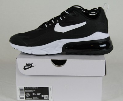 nike air max 270 react women's black and white
