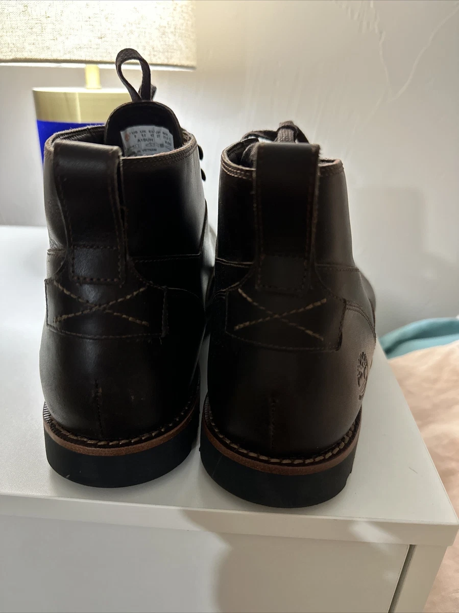 Timberland Kendrick Size 9.5 Dark Brown Leather Waterproof Chukka Boots Full Gr