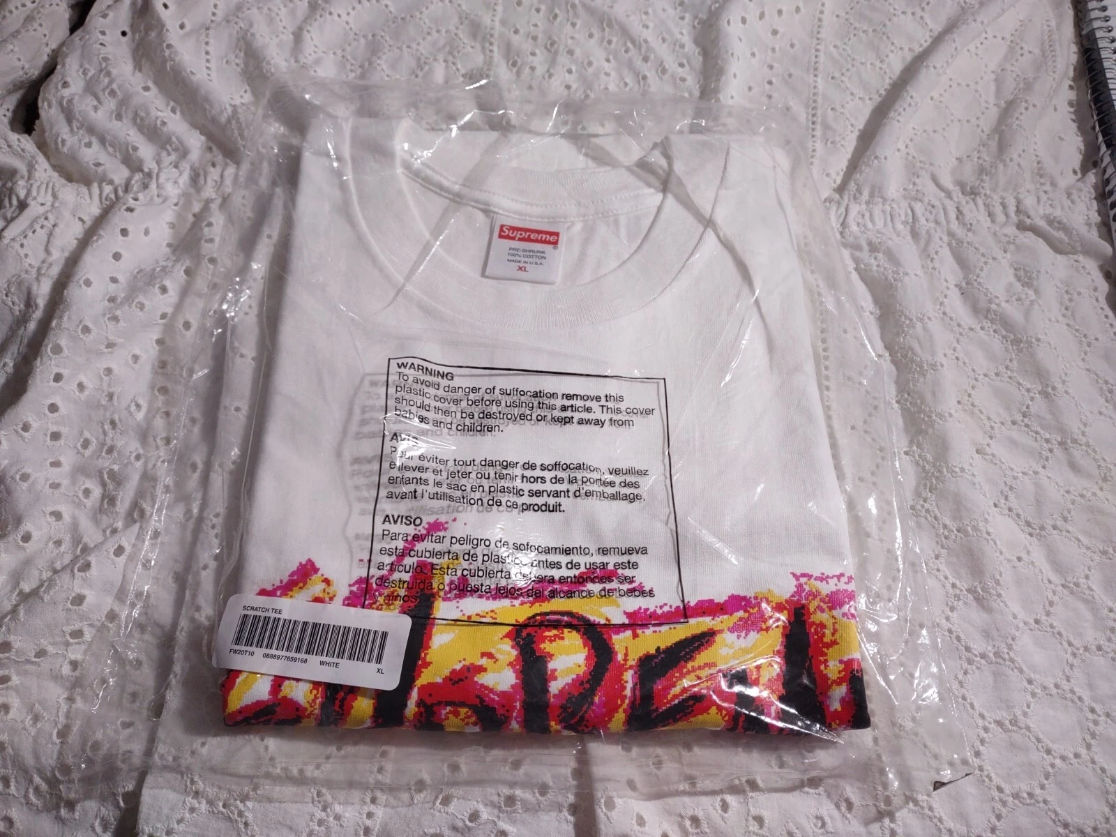 Tee shirt Supreme Scratch XL/FW20