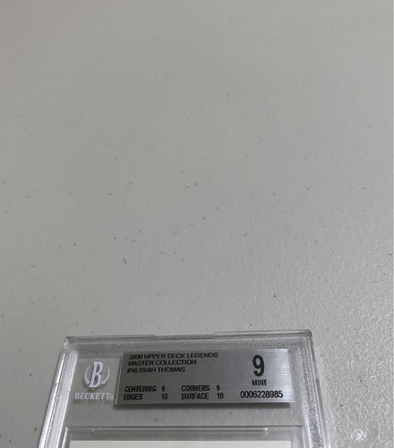 2000 Upper Deck Legends Master Collection Isiah Thomas Beckett Graded BGS 9 MINT - Picture 3 of 8