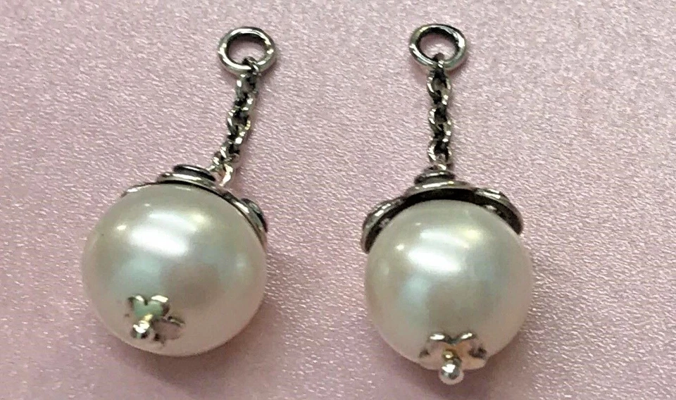 PANDORA | CLASSIC BEAUTY WHITE PEARL CZ EARRINGS ✪NEW✪ 290611P RETIRED RARE ALE - Image 4 of 4
