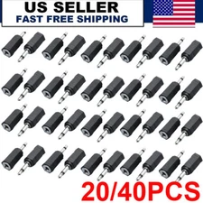 20/40 x 3.5mm Stereo Female to 3.5mm Mono Plug Audio Converter Adapter US SHIP