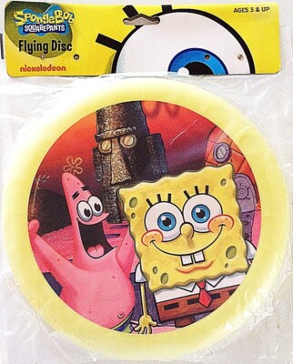 SPONGEBOB Squarepants Flying Disc 9  Ages 3 & Up Nickelodeon 2013 Frisbee