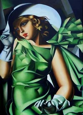 Decoration Poster.Home room art.Interior design.Lempika Model green dress.7265