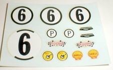 Jim Hall 6 Chevy Chaparral Slot Car Decals Sheet Water Slide Original NOS 1/24