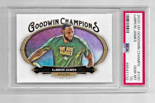 2020 UD GOODWIN CHAMPIONS BASKETBALL CARD #100 LEBRON JAMES PSA 10 NBA LAKERS