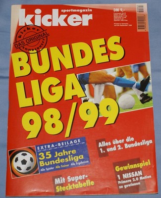 Kicker Sonderheft Fussball Bundesliga 1998 1999 98 99 Ebay