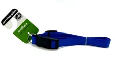 Pet Champion Nylon Dog Collar Solid Blue 5/8 in x 10-16 in