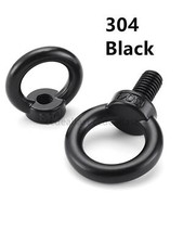 Black 304 Stainless Steel Machinery LIFTING EYEBOLTS NUTS M3 M4 M5 M6 M8 M10-M36