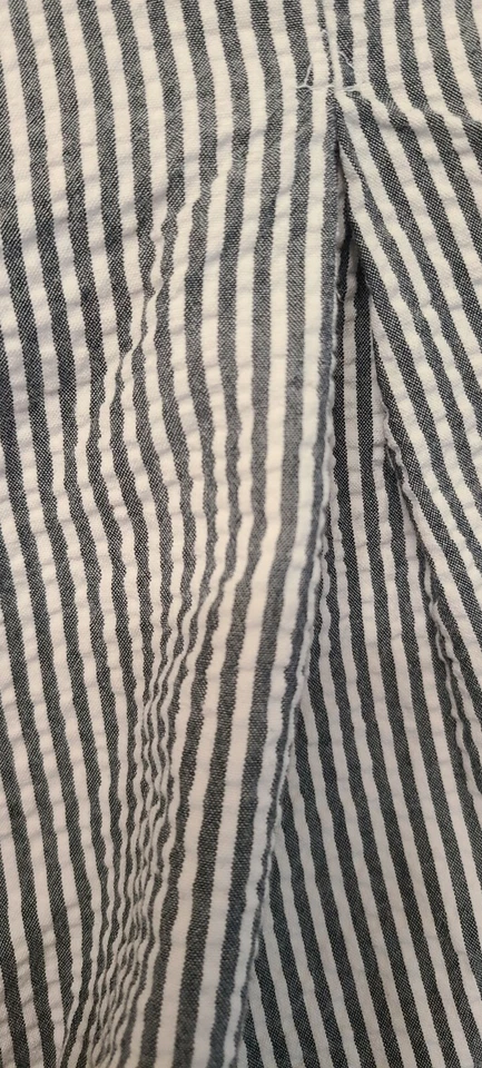 AMERICAN APPAREL Gris Rayas Cintura Alta Flutter Plisado Caliente Corto S UNA SOLA ROPA Foto 3 de 4