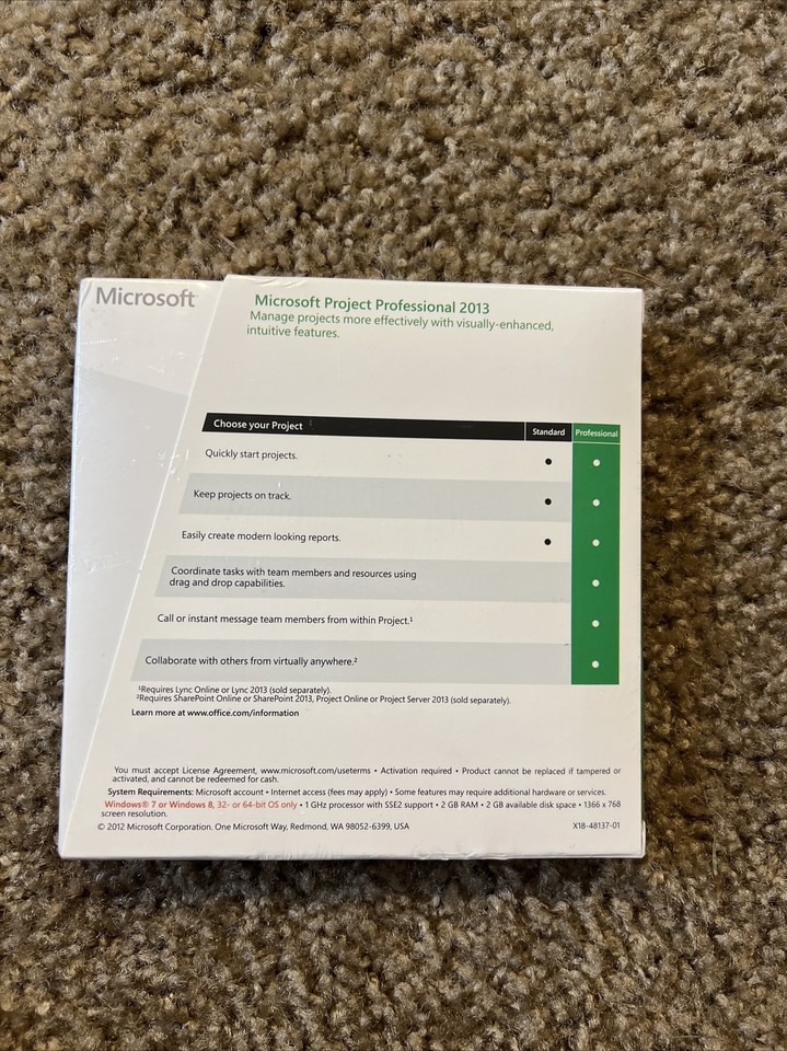 Microsoft Project 2013 Professional WITH DISC 32/64 BIT | eBay