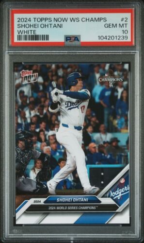2024 Topps Now Shohei Ohtani World Series Champions WHITE PARALLEL WS-2 PSA 10