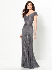 Glamorous Mon Cheri Montage 219975 Evening Gown -NEW Authentic- Size 6, Gunmetal