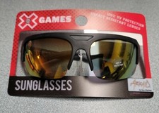 Licensed Kids XGames Shades Black Grey Sports Wrap Child Size Arkaid Sunglasses