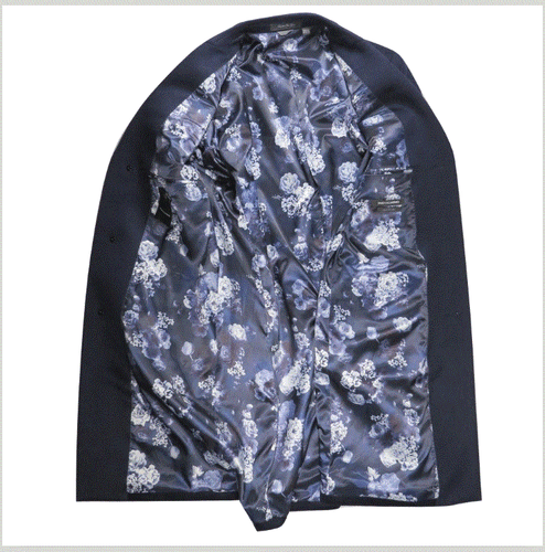 Indochino Mens Coat 42 L Navy Wool Cashmere Dress Classic Jacket Winter Fall NEW - Picture 3 of 9