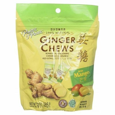 Ginger Chews With Mango  3 Oz By Prince Of Peace