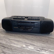 Magnavox AW 7035/17 Stereo Boombox Dual Tape Player AM/FM Radio Tested, Works