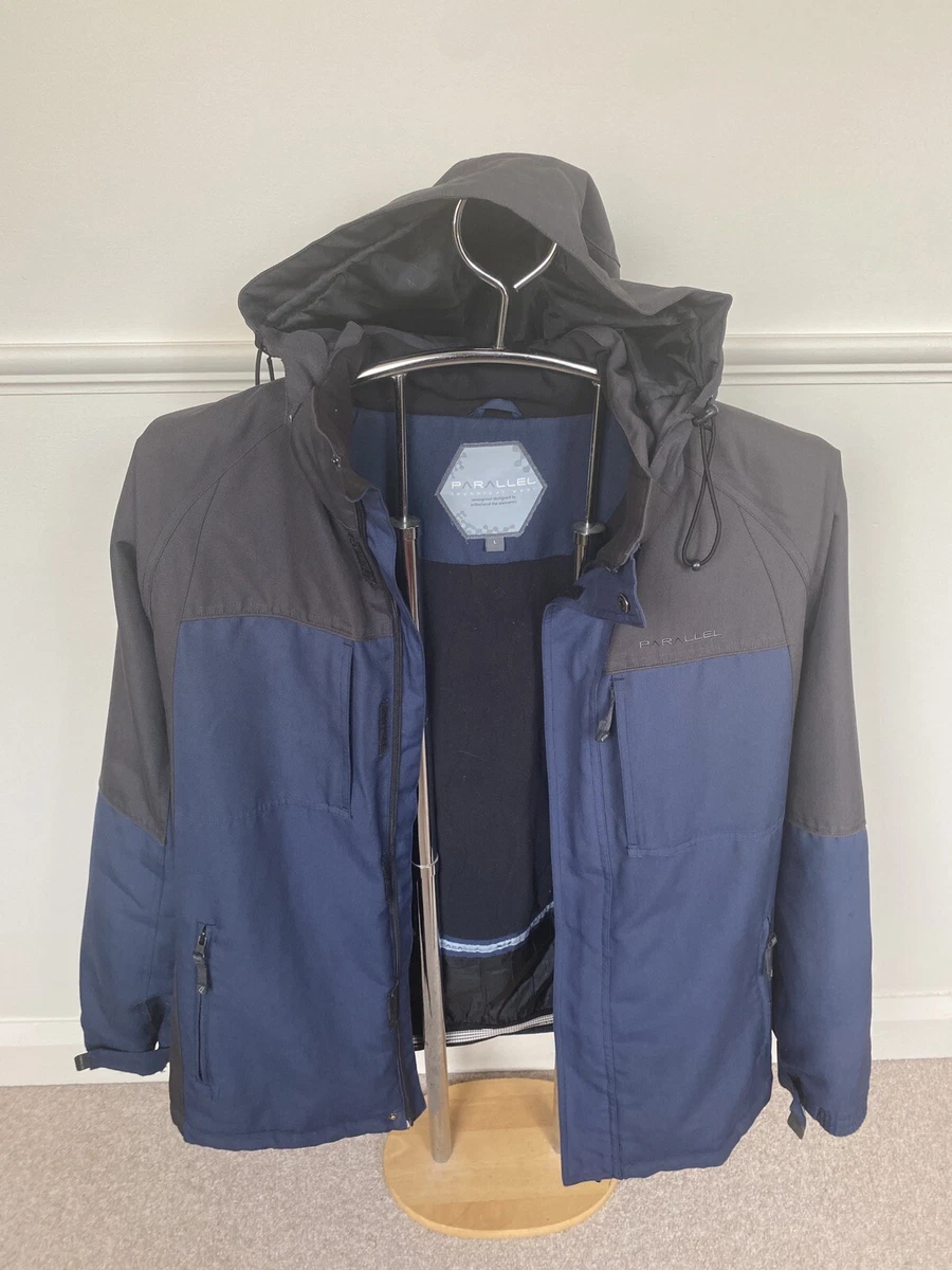 Parallel Ski Jacket Coat Blue Black Size Large Soft Shell Snowboarding Unisex