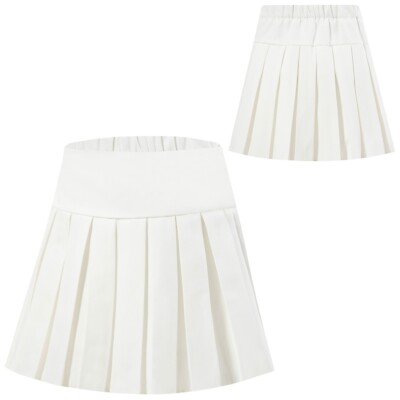 Kids Girls Pleated Skirts Skort Dancewear Skirt Mini Built-in Shorts
