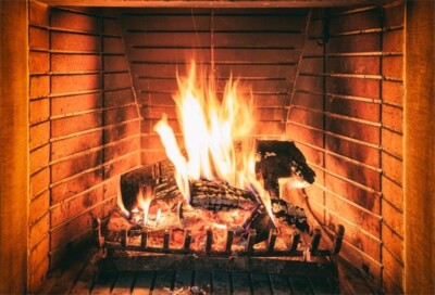 7x5ft Burning Firewoods Photo Backdrop Large Fireplace Flaming Woods Camping
