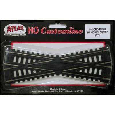 Atlas HO ~ New 2024 ~ Code 100 Snap Track ~ 19 Degree Custom Line Crossing ~ 171