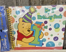 NEW RARE Disney Hallmark Winnie the POOH My 1st BIRTHDAY Book Memory Keepsake