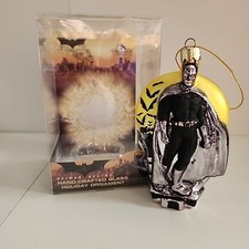 WB DC Batman Begins Christmas Ornament Hand Painted Blown Glass Kurt Adler New
