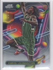 #197 2023-24 Topps Chrome Cosmic Chris Livingston Rookie Milwaukee Bucks