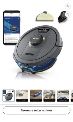 Shark IQ 2-in-1 Robot Vacuum & Mop Sonic Mopping LiDAR RV2402WD Black