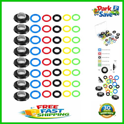 #ad 48 Piece O Ring Set with Stainless Steel Filters for Pressure Washers 6 Sizes $14.39