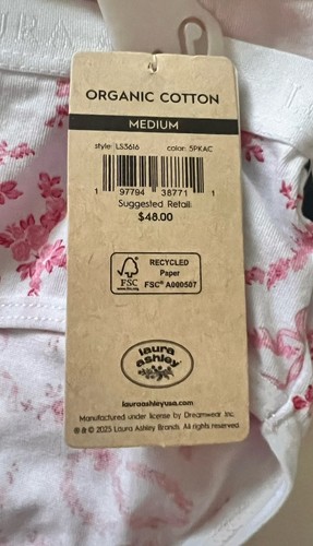 Laura Ashley Womens 4-Pair Organic Cotton Panties Size Medium NWT - Photo 4/4