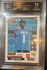 2025 Panini Instant Nfl Draft Night - Travis Hunter RC BGS 10 BLACK LABEL