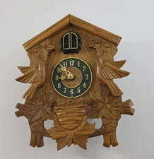 Kaiser Quartz Battery Operated Cuckoo Clock - Broken and Missing Parts - AS-IS