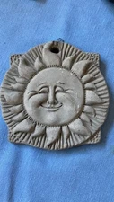 Clay Sun Wall Hanging 5 in By Bird Legs 1993 Telle M Stein