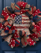 Rustic farmhouse 4th of July Patriotic 250th Decoration Door Wreath New handmade