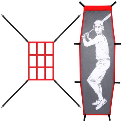 2PCS Baseball Softball Pitching Target & Dummy Batter, Adjustable Baseball Pi...