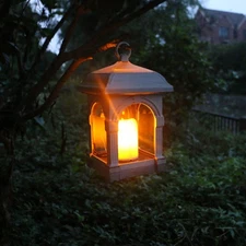 Solar Outdoor Lantern Hanging Solar Powered Warm Light Lamp Table CandleLantern