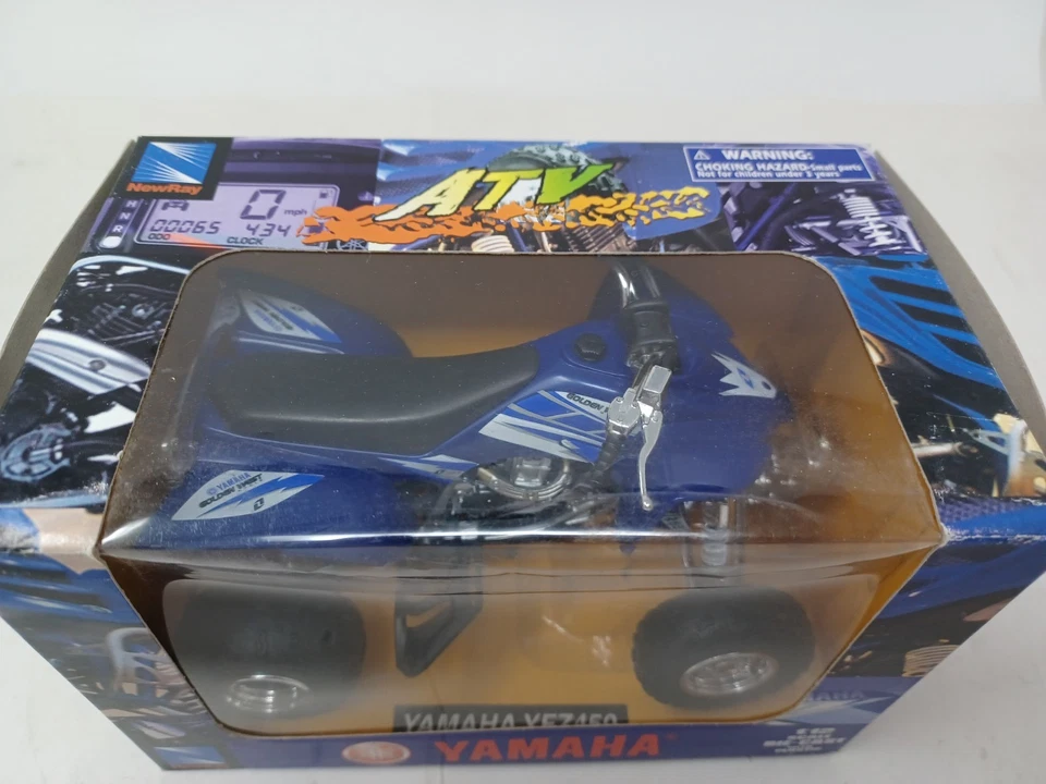New Ray Yamaha YFZ450 Golden West in blue ATV 1:12 diecast - Image 3 of 4