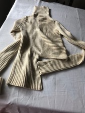 Y s YOHJI YAMAMOTO Womens S Asymmetrical 100 WOOL ECRU Free Ship