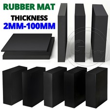 BLACK Solid Rubber Sheeting / Mat Matting 2MM-100MM THICKNESS 50MM-400MM WIDTH